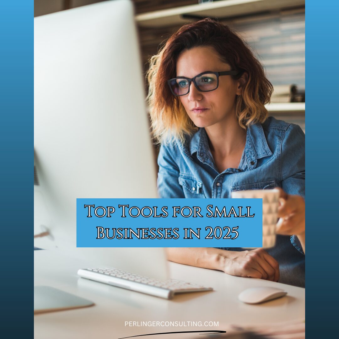 Woman sitting at her computer reading about the top bookkeeping software options for 2025.