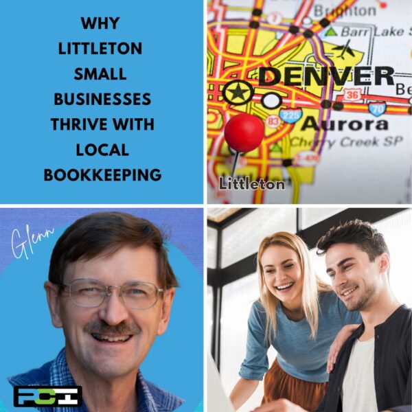 Littleton business owner going over financials with trusted bookkeeper.